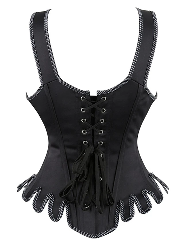 Corset Women's Corsets Halloween Party & Evening Club Black Blue Comfortable Overbust Corset Hook & Eye Lace Up Retro Tummy Control Push Up Flower Spring Fall Winter 3 Corset Women's Corsets Halloween Party & Evening Club Black Blue Comfortable Overbust Corset Hook & Eye Lace Up Retro Tummy Control Push Up Flower Spring Fall Winter - Image 3