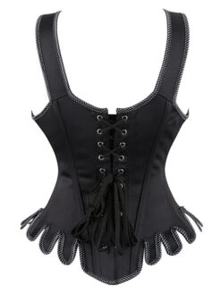 Corset Women's Corset Tops Party & Evening Club Black Blue Sexy Overbust Corset Hook & Eye Lace Up Retro Tummy Control Push Up Flower Fall Winter -Deals The Sexy Bra Store foulzt1658476217874
