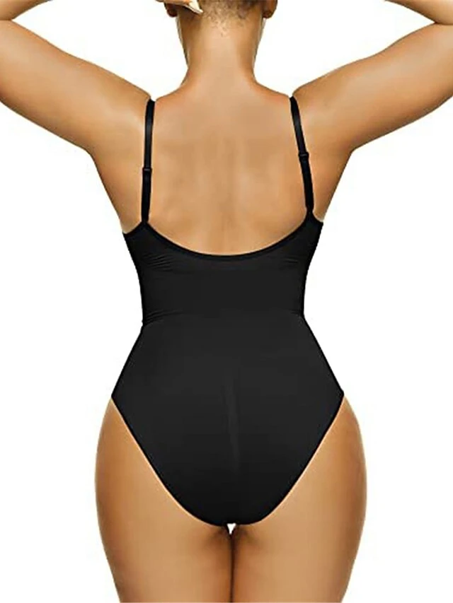 Women's Plus Size Bodysuits Body Shaper Pure Color Fashion Hot Carnival Party Masquerade Nylon Breathable Straps Sleeveless Backless Summer Spring Black Briefs Skin Color Briefs 9 Women's Plus Size Bodysuits Body Shaper Pure Color Fashion Hot Carnival Party Masquerade Nylon Breathable Straps Sleeveless Backless Summer Spring Black Briefs Skin Color Briefs - Image 9