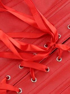 Women's Balck And Red Corsets Shapewear Pure Color Corsets Party Christmas Going Out Polyester Breathable Bandeau Sleeveless Backless Summer Spring Black Red -Deals The Sexy Bra Store fptdlq1697170341739