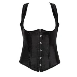 Corset Women's Corsets Christmas Halloween Wedding Party Birthday Party Plus Size Black Underbust Corset Hook & Eye Lace Up Classic Tummy Control Fashion Solid Color Summer Spring Fall