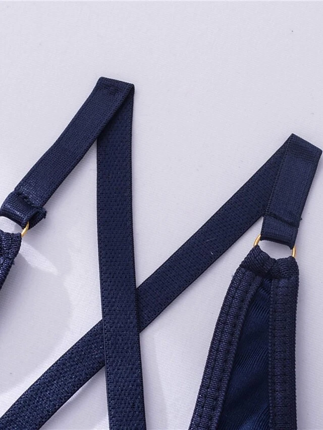 Women's Sexy Bodies Teddies & Bodysuits Pure Color Lovers Hot Home Valentine's Day Polyester Plunging Neck Sleeveless Backless Fall Winter Navy Blue 11 Women's Sexy Bodies Teddies & Bodysuits Pure Color Lovers Hot Home Valentine's Day Polyester Plunging Neck Sleeveless Backless Fall Winter Navy Blue - Image 11