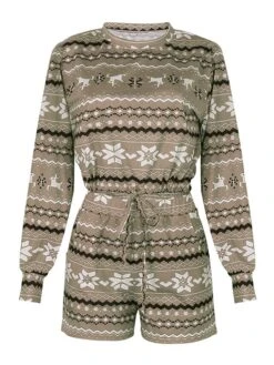 Women‘s Christmas Pjs Sets 2 Pieces Flower Comfort Soft Xmas Street Daily Breathable Gift Crew Neck Long Sleeve Shorts Elastic Waist Winter Fall Blue Purple -Deals The Sexy Bra Store fvqshu1662459334845