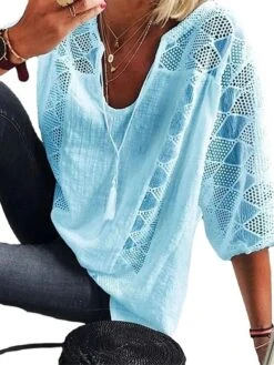 Women's Loungewear Top Pure Color Fashion Casual Comfort Street Date Airport Polyester Breathable V Wire Half Sleeve Button Summer Spring Black White 10 Women's Loungewear Top Pure Color Fashion Casual Comfort Street Date Airport Polyester Breathable V Wire Half Sleeve Button Summer Spring Black White -Deals The Sexy Bra Store fvrapy1683107258784