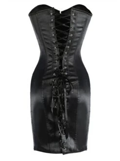 Women's Corsets Tummy Control Halloween Party & Evening Club Black Sexy Breathable Comfortable Hook & Eye Lace Up Push Up Tie Back Pure Color Fall Winter -Deals The Sexy Bra Store fxakqp1658227906167