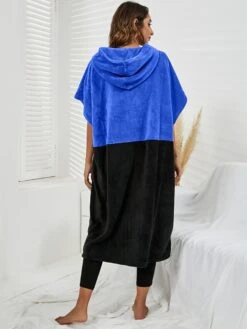 Women's Robes Gown Pure Color Comfort Home Polyester Comfort Short Sleeve Pullover Pocket Hoodie Summer Red Blue -Deals The Sexy Bra Store fzbenx1690446021024