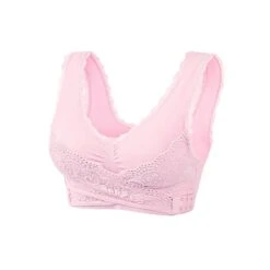 Women's Oversized Lace Sports Bras Cross Front Side Buckle Wire Free Bra Yoga Workout Activewear -Deals The Sexy Bra Store gaothk1606288056458