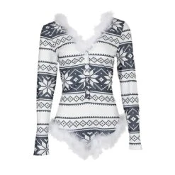 Women's Onesie Christmas Xmas Geometic Snowflake Fashion Plush Comfort Polyester Breathable V Wire Long Sleeve Backless Feather Fall Winter Pink Wine 18 Women's Onesie Christmas Xmas Geometic Snowflake Fashion Plush Comfort Polyester Breathable V Wire Long Sleeve Backless Feather Fall Winter Pink Wine -Deals The Sexy Bra Store gciefs1695281839662