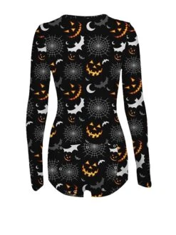 Women's Pajamas Onesie Cat Pumpkin Retro Gothic Punk & Gothic Carnival Halloween Polyester Breathable Crew Neck Long Sleeve Fall Winter Black White -Deals The Sexy Bra Store gdxyrc1692257136632
