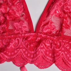 Women‘s Christmas Lingeries Gift Lace Bras Fixed Straps Sheer Bras Triangle Cup V Neck Breathable Lace Hook & Eye Date Casual Daily Xmas Sexy 1 Set White Black / Bra & Panty Set -Deals The Sexy Bra Store gggbzw1639398800527