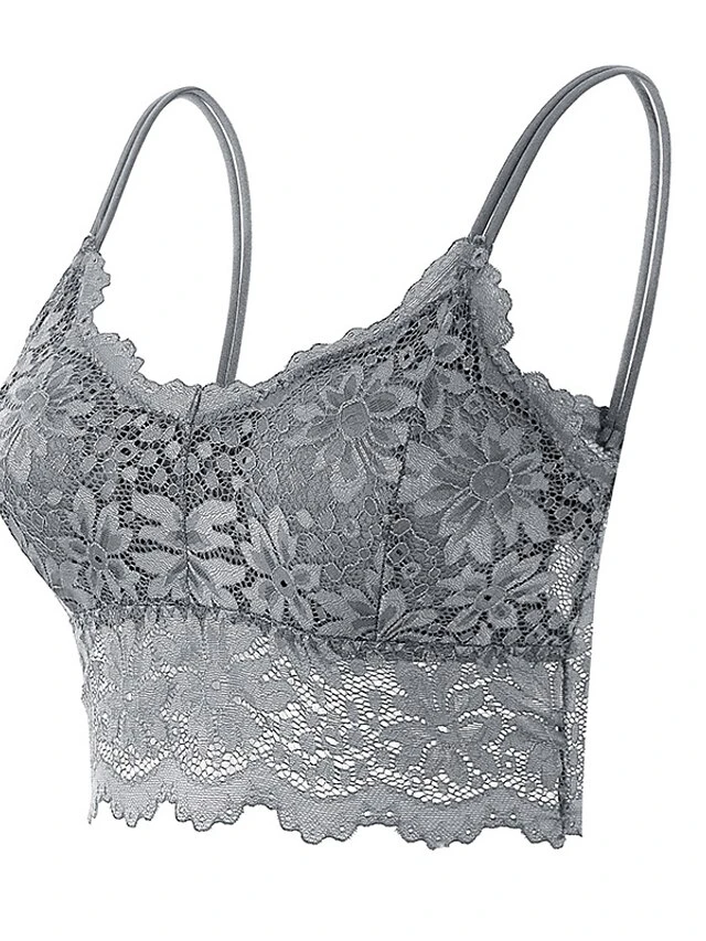 Women's Lace Bras Sheer Bras 3/4 Cup V Neck Push Up Lace Pure Color Pull-On Closure Date Valentine's Day Casual Daily Nylon Sexy 1PC White Black / Bras & Bralettes / 1 PC 5 Women's Lace Bras Sheer Bras 3/4 Cup V Neck Push Up Lace Pure Color Pull-On Closure Date Valentine's Day Casual Daily Nylon Sexy 1PC White Black / Bras & Bralettes / 1 PC - Image 5