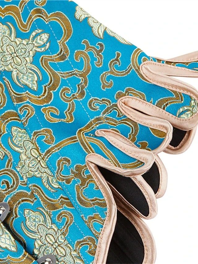 Corset Women's Corsets Halloween Party & Evening Club Black Blue Comfortable Overbust Corset Hook & Eye Lace Up Retro Tummy Control Push Up Flower Spring Fall Winter 15 Corset Women's Corsets Halloween Party & Evening Club Black Blue Comfortable Overbust Corset Hook & Eye Lace Up Retro Tummy Control Push Up Flower Spring Fall Winter - Image 15