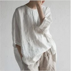 Women's Plus Size Pajamas Top Nighty Pjs Pure Color Simple Comfort Party Home Christmas Polyester Gift Spring Summer Blue Khaki / Seamed