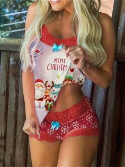 Women's Plus Size Sexy Lingerie Sets Animal Heart Hot Comfort Sweet Home Daily Bed Polyester Breathable Crew Neck Sleeveless Strap Top Shorts Summer Spring Black White 15 Women's Plus Size Sexy Lingerie Sets Animal Heart Hot Comfort Sweet Home Daily Bed Polyester Breathable Crew Neck Sleeveless Strap Top Shorts Summer Spring Black White -Deals The Sexy Bra Store gqmorj1680599076637