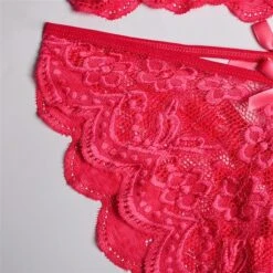 Women‘s Christmas Lingeries Gift Lace Bras Fixed Straps Sheer Bras Triangle Cup V Neck Breathable Lace Hook & Eye Date Casual Daily Xmas Sexy 1 Set White Black / Bra & Panty Set -Deals The Sexy Bra Store gtyrun1639398802842