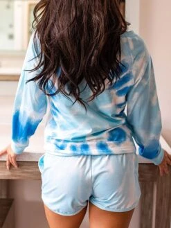 Women's Loungewear Sets Tie Dye Sport Casual Comfort Home Daily Gyms Polyester Breathable Crew Neck Long Sleeve Hoodie Shorts Pocket Fall Blue 12 Women's Loungewear Sets Tie Dye Sport Casual Comfort Home Daily Gyms Polyester Breathable Crew Neck Long Sleeve Hoodie Shorts Pocket Fall Blue -Deals The Sexy Bra Store guxvua1693467400431