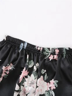 Women's Pajamas Sets Flower Fashion Comfort Soft Home Daily Bed Satin Breathable Lapel Long Sleeve Shirt Pant Button Pocket Fall Winter Black Gray 23 Women's Pajamas Sets Flower Fashion Comfort Soft Home Daily Bed Satin Breathable Lapel Long Sleeve Shirt Pant Button Pocket Fall Winter Black Gray -Deals The Sexy Bra Store gwhmcn1693467381824