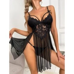 Women's Pajamas Sexy Bodies Nightshirt Pure Color Simple Soft Sweet Xmas Home Christmas Carnival Polyester Gift Straps Sleeveless Backless Summer Spring Black White -Deals The Sexy Bra Store gxetbc1678171054443