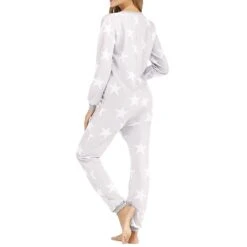 Women's Jumpsuit Sets Star Warm Fashion Casual Home Daily Bed Polyester Breathable Crew Neck Long Sleeve Fall Winter Pink Blue -Deals The Sexy Bra Store gyiomv1692348348019