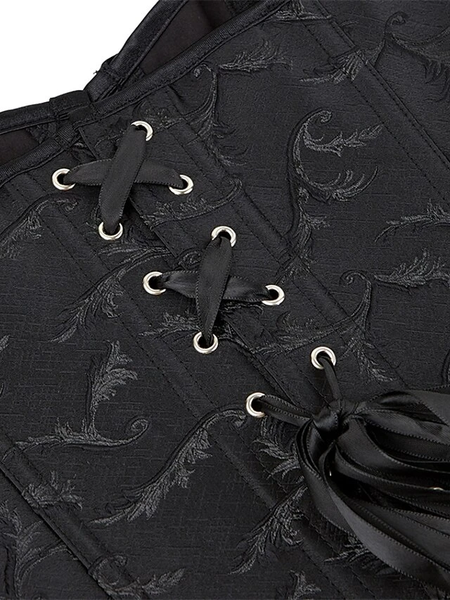 Corset Women's Corsets Halloween Prom Wedding Party Birthday Party Black White Comfortable Overbust Corset Hook & Eye Lace Up Backless Tummy Control Push Up Pure Color All Seasons 11 Corset Women's Corsets Halloween Prom Wedding Party Birthday Party Black White Comfortable Overbust Corset Hook & Eye Lace Up Backless Tummy Control Push Up Pure Color All Seasons - Image 11