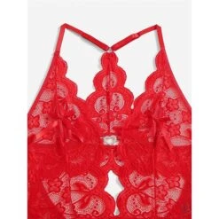 Women's Sexy Bodies Teddies & Bodysuits Pure Color Lovers Hot Home Bed Valentine's Day Spandex Breathable Plunging Neck Sleeveless Backless Summer Spring Black White -Deals The Sexy Bra Store hanore1686213279473