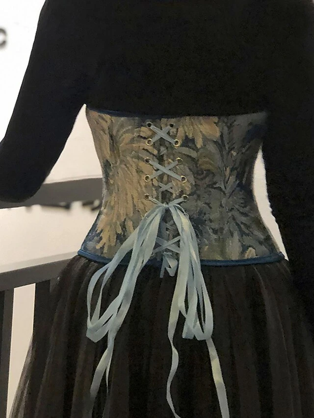 Women's Shapewear Waist Trainer Body Shaper Flower Fashion Retro Hot Party Halloween Masquerade Polyester Breathable Bandeau Sleeveless Adjustable Summer Spring Sunflower Black 13 Women's Shapewear Waist Trainer Body Shaper Flower Fashion Retro Hot Party Halloween Masquerade Polyester Breathable Bandeau Sleeveless Adjustable Summer Spring Sunflower Black - Image 13