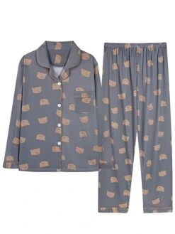 Women's Pajamas Pajama Top And Pant Sets Bear Dot Fashion Casual Soft Home Daily Bed Polyester Breathable Lapel Short Sleeve Shirt Pant Button Pocket Summer Spring Light Pink White Powder 15 Women's Pajamas Pajama Top And Pant Sets Bear Dot Fashion Casual Soft Home Daily Bed Polyester Breathable Lapel Short Sleeve Shirt Pant Button Pocket Summer Spring Light Pink White Powder -Deals The Sexy Bra Store hbopkk1683534051820