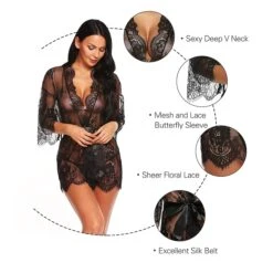 Women's Plus Size Sexy Lingerie Chemises & Negligees Spandex Transparent White Black / Super Sexy 27 Women's Plus Size Sexy Lingerie Chemises & Negligees Spandex Transparent White Black / Super Sexy -Deals The Sexy Bra Store hcasjm1645693577686