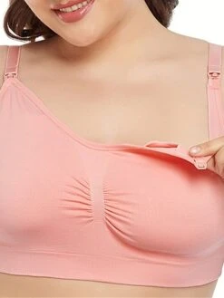 Women's Plus Size Maternity Nursing Bra Wireless Solid Home Daily Bed Nylon Breathable Straps Sleeveless Backless Summer Spring Charming Purple Black -Deals The Sexy Bra Store hchykx1696231966216