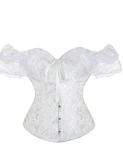 Women's Plus Size Corsets Halloween Waist Trainer Body Shaper Pure Color Sport Simple Casual Daily Going Out Polyester Breathable Short Sleeve Summer Spring Black White -Deals The Sexy Bra Store hdkrlh1691133290912