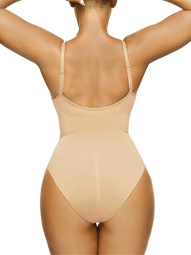 Women's Plus Size Bodysuits Body Shaper Pure Color Fashion Hot Carnival Party Masquerade Nylon Breathable Straps Sleeveless Backless Summer Spring Black Briefs Skin Color Briefs 8 Women's Plus Size Bodysuits Body Shaper Pure Color Fashion Hot Carnival Party Masquerade Nylon Breathable Straps Sleeveless Backless Summer Spring Black Briefs Skin Color Briefs - Image 8