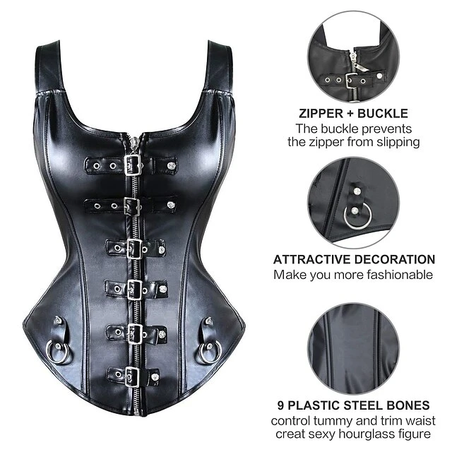 Women's Plus Size Corsets HalloweenCountry Bavarian Overbust Corset Classic Tummy Control Push Up Solid Color Buckle Zipper Nylon Polyester / Cotton Christmas Wedding Party Birthday Party 4 Women's Plus Size Corsets HalloweenCountry Bavarian Overbust Corset Classic Tummy Control Push Up Solid Color Buckle Zipper Nylon Polyester / Cotton Christmas Wedding Party Birthday Party - Image 4