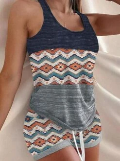 Women's Leopard Pajamas Loungewear Sets Heart Fashion Casual Home Halloween Street Polyester Sleeveless Tank Top Shorts Elastic Waist Fall Winter Stripe Leopard Print -Deals The Sexy Bra Store hgjlas1697528231260