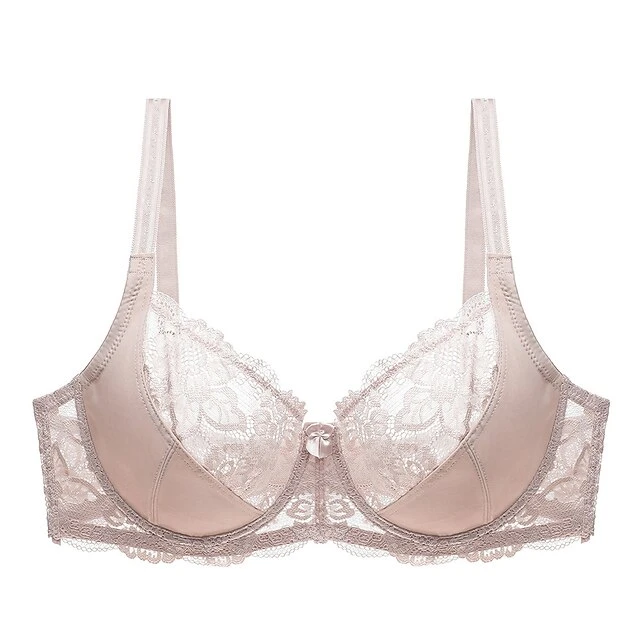 Female Luxury Lace Plus Size Gathered Bra Solid Color Push Up Fashion Sexy Thin Breathable Bra 3 Female Luxury Lace Plus Size Gathered Bra Solid Color Push Up Fashion Sexy Thin Breathable Bra - Image 3