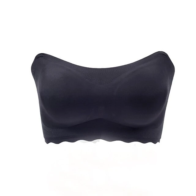 Women's Bras & Bralettes Seamless Strapless Full Coverage Solid Color Sexy Micro-elastic Push Up Invisible Sport Casual Daily Nylon Black / 1 PC 18 Women's Bras & Bralettes Seamless Strapless Full Coverage Solid Color Sexy Micro-elastic Push Up Invisible Sport Casual Daily Nylon Black / 1 PC - Image 18