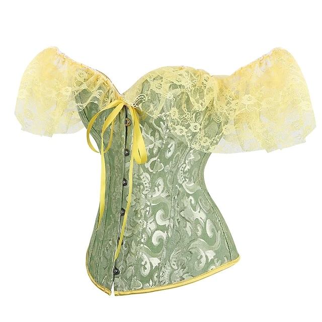 Women's Corsets Halloween Country Bavarian Overbust Corset Tummy Control Push Up Lace Lace Jacquard Pure Color Hook & Eye Lace Up Cotton Polyester Christmas Wedding Party Birthday Party Fall 2 Women's Corsets Halloween Country Bavarian Overbust Corset Tummy Control Push Up Lace Lace Jacquard Pure Color Hook & Eye Lace Up Cotton Polyester Christmas Wedding Party Birthday Party Fall - Image 2