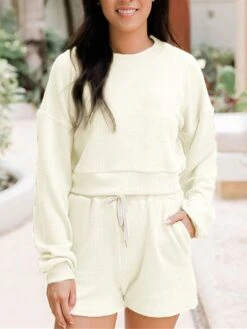 Women's Loungewear Sets Pure Color Sport Casual Comfort Home Street Daily Polyester Breathable Crew Neck Long Sleeve Hoodie Shorts Pocket Spring Fall Black Pink 32 Women's Loungewear Sets Pure Color Sport Casual Comfort Home Street Daily Polyester Breathable Crew Neck Long Sleeve Hoodie Shorts Pocket Spring Fall Black Pink -Deals The Sexy Bra Store hizjqc1677485056752