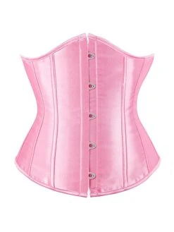 Women's Pink Corsets Shapewear Pure Color Corsets Party Christmas Date Satin Breathable Sleeveless Backless Summer Spring Black White