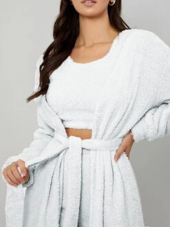 Women's Pajamas Sets Pure Color Fashion Casual Soft Home Daily Bed Polyester Breathable Crew Neck Long Sleeve Robe Top Pant Fall Winter Black White -Deals The Sexy Bra Store hpsaxh1691566012858