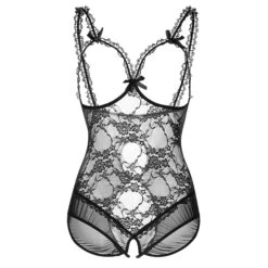 Women's Plus Size Bodysuits Teddies & Bodysuits Geometic Undergarments Bed Lace Short Sleeve Winter Fall Black Blue -Deals The Sexy Bra Store hpwafm1645694432258