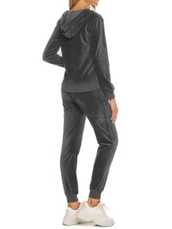 Women's Velvet Lounge Sets Sweatsuit Pure Color Fashion Comfort Soft Home Daily Bed Polyester Breathable Hoodie Long Sleeve Cardigan Pant Pocket Fall Winter Black Wine 39 Women's Velvet Lounge Sets Sweatsuit Pure Color Fashion Comfort Soft Home Daily Bed Polyester Breathable Hoodie Long Sleeve Cardigan Pant Pocket Fall Winter Black Wine -Deals The Sexy Bra Store hqlbil1694072371517