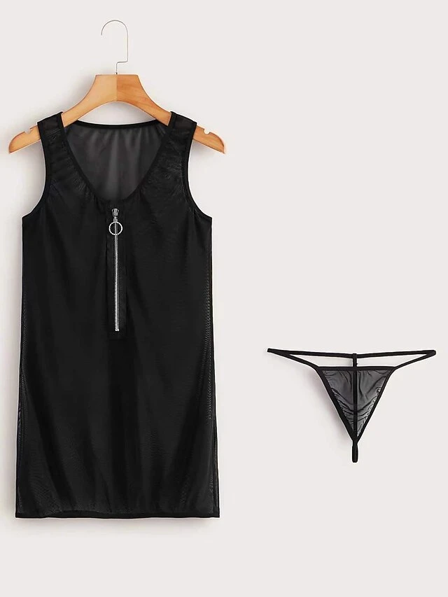 Ladies Sexy Mesh Temptation Wild Passion Zipper Shirt 5 Ladies Sexy Mesh Temptation Wild Passion Zipper Shirt - Image 5