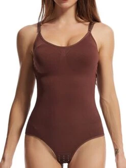 Women's Shapewear Bodysuits Pure Color Warm Fashion Home Street Daily Nylon Warm Breathable Straps Sleeveless Summer Spring Black Brown 14 Women's Shapewear Bodysuits Pure Color Warm Fashion Home Street Daily Nylon Warm Breathable Straps Sleeveless Summer Spring Black Brown -Deals The Sexy Bra Store hrvuhv1694072373065