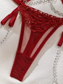 Women's Sexy Lingerie Sets Christmas Pure Color Lovers Hot Xmas Polyester Breathable Straps Sleeveless Backless Summer Spring Black Wine -Deals The Sexy Bra Store hskqvy1695712990150