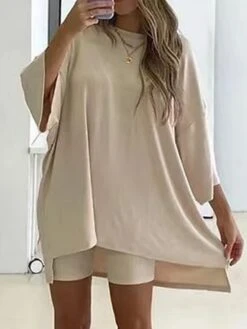 Women's Plus Size Loungewear Sets 2 Pieces Pure Color Fashion Casual Comfort Street Daily Date Polyester Breathable Crew Neck Long Sleeve Shorts Summer Fall Black Light Green 22 Women's Plus Size Loungewear Sets 2 Pieces Pure Color Fashion Casual Comfort Street Daily Date Polyester Breathable Crew Neck Long Sleeve Shorts Summer Fall Black Light Green -Deals The Sexy Bra Store hwomfe1691566044422