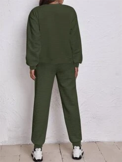 Women's Plus Size Loungewear Sets Pure Color Fashion Casual Comfort Home Street Daily Polyester Breathable Crew Neck Long Sleeve Hoodie Pant Fall Winter Black White -Deals The Sexy Bra Store hwydqk1694605410840