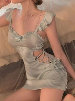 Women's Satin Silk Bathrobe Nightgown Nightshirt Dress 2 Pieces Pure Color Casual Comfort Soft Home Bed Breathable V Wire Long Sleeve Hole Fall Winter Black White 38 Women's Satin Silk Bathrobe Nightgown Nightshirt Dress 2 Pieces Pure Color Casual Comfort Soft Home Bed Breathable V Wire Long Sleeve Hole Fall Winter Black White -Deals The Sexy Bra Store hyjqbs1697699927016