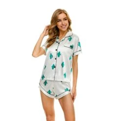 Women's Pajamas Sets Nighty 1 Set Stripes Heart Satin Casual Pajamas Home Party Casual Cotton Blend Gift Shirt Collar Short Sleeve Shirt Shorts Stripe Printing Spring Summer Light Pink White 21 Women's Pajamas Sets Nighty 1 Set Stripes Heart Satin Casual Pajamas Home Party Casual Cotton Blend Gift Shirt Collar Short Sleeve Shirt Shorts Stripe Printing Spring Summer Light Pink White -Deals The Sexy Bra Store iapjjb1623038860620