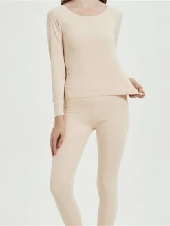 Women's Delong Thermal Underwear Pure Color Simple Casual Comfort Home Daily Going Out Polyester Warm Crew Neck Long Sleeve Pant Fall Winter Black Pink 32 Women's Delong Thermal Underwear Pure Color Simple Casual Comfort Home Daily Going Out Polyester Warm Crew Neck Long Sleeve Pant Fall Winter Black Pink -Deals The Sexy Bra Store iatukb1697161982972