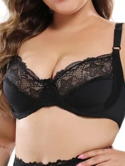 Women's Plus Size Lace Embroidery Bra Solid Home Daily Bed Nylon Breathable Straps Sleeveless Backless Summer Spring Black White 33 Women's Plus Size Lace Embroidery Bra Solid Home Daily Bed Nylon Breathable Straps Sleeveless Backless Summer Spring Black White -Deals The Sexy Bra Store ibridz1696231991387